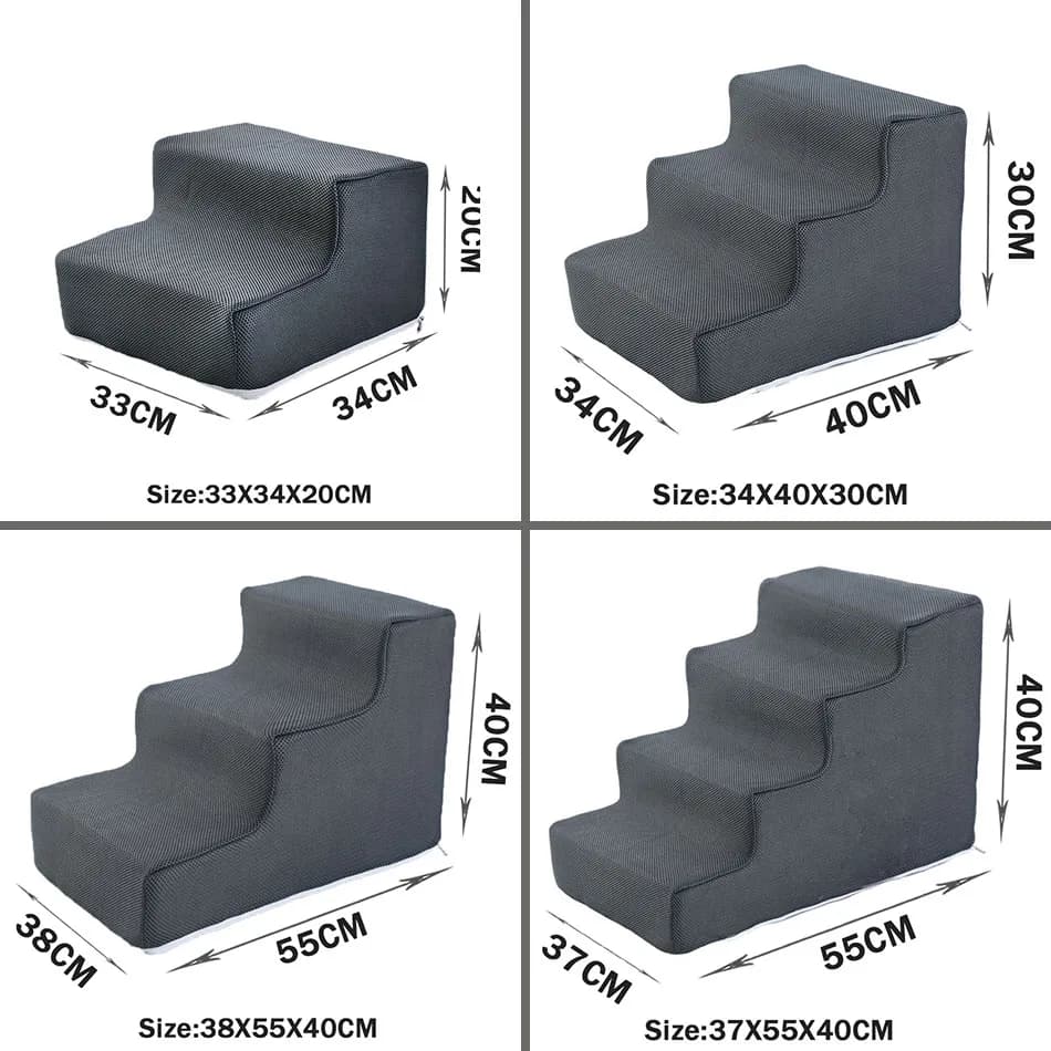 Schody dla psów Schody dla zwierząt do łóżek i sof Schody dla psów z pianki o dużej gęstości z wyjmowaną i zmywalną osłoną