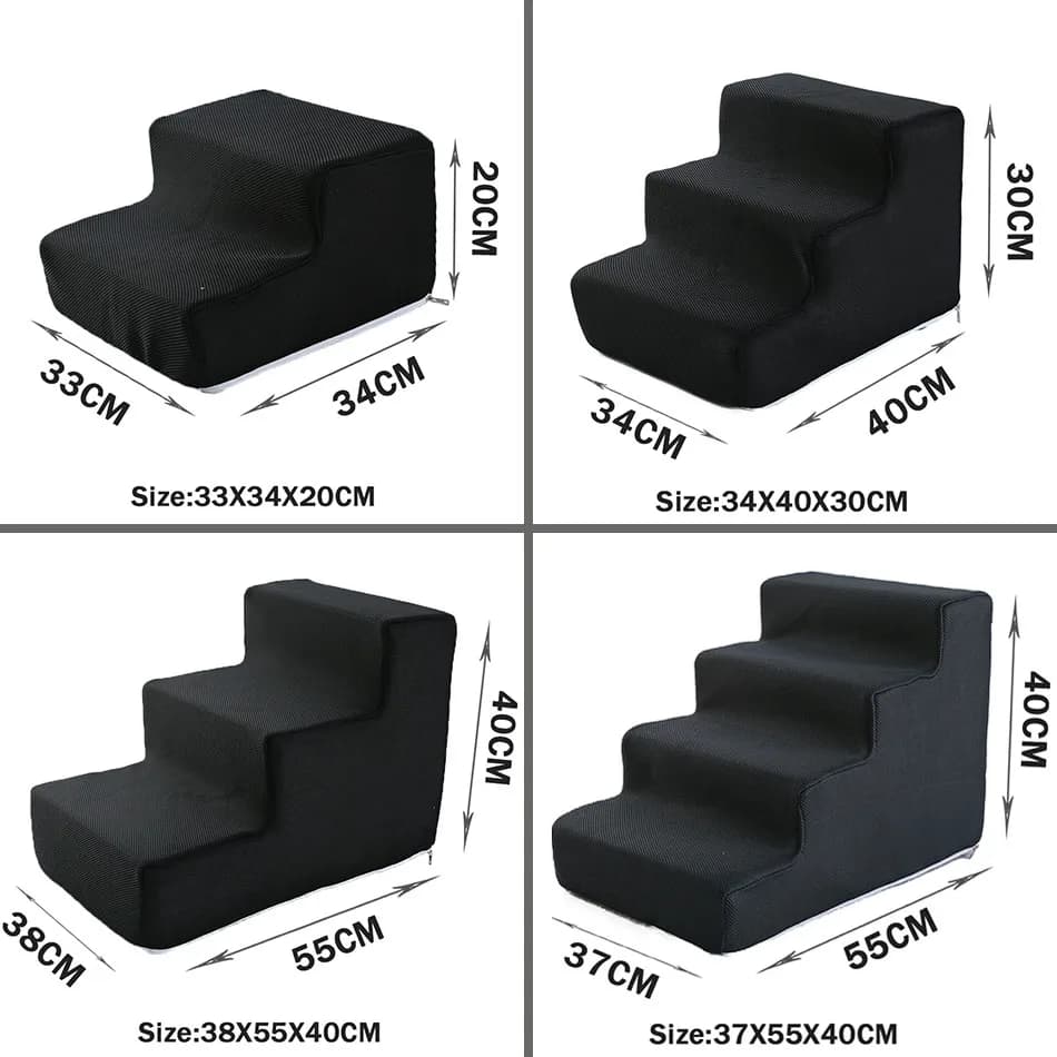 Schody dla psów Schody dla zwierząt do łóżek i sof Schody dla psów z pianki o dużej gęstości z wyjmowaną i zmywalną osłoną