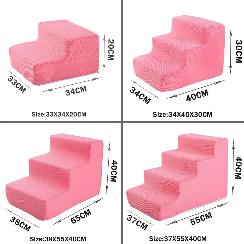 Schody dla psów Schody dla zwierząt do łóżek i sof Schody dla psów z pianki o dużej gęstości z wyjmowaną i zmywalną osłoną