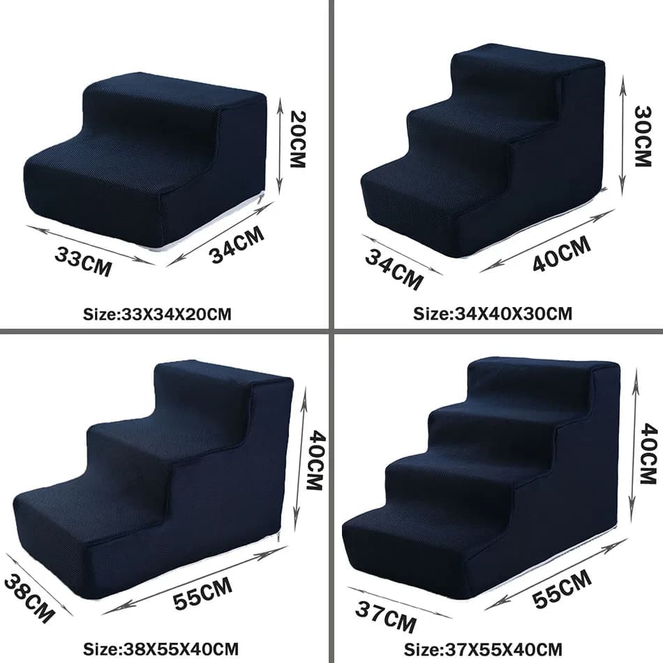 Schody dla psów Schody dla zwierząt do łóżek i sof Schody dla psów z pianki o dużej gęstości z wyjmowaną i zmywalną osłoną